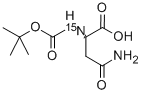 L-ASPARAGINE-15N1, ALPHA-N-T-BOC DERIVATIVE 结构式