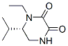 2,3-Piperazinedione,1-ethyl-6-(1-methylethyl)-,(6S)-(9CI) 结构式