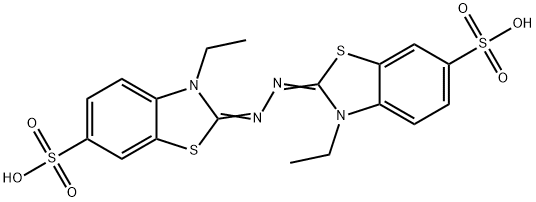 2,2-联氮-双(3-乙基苯并噻唑啉-6-磺酸)二铵盐 结构式