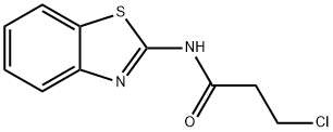 N-苯并噻唑-2-基-3-氯-丙酰胺 结构式
