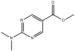5-Pyrimidinecarboxylic acid, 2-(dimethylamino)-, methyl ester (9CI) 结构式