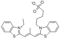 1-ETHYL-2-(2-METHYL-3-(1-G-SULFABUTYL-1,3-BENZTHIAZOLIN-2- YLIDEN)-PROP-1-EN-1-YL)-1,3-BENZTHIAZOLIUM-BETAINE 结构式