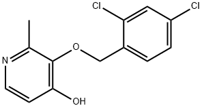 3-((2,4-二氯苄基)氧基)-2-甲基吡啶-4(1H)-酮 结构式
