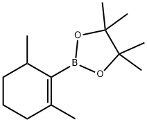 2-(2,6-二甲基-1-环己烯-1-基)-4,4,5,5-四甲基-1,3,2-二氧硼戊烷 结构式
