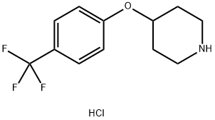4-(4-三氟甲基苯氧基)哌啶盐酸盐 结构式
