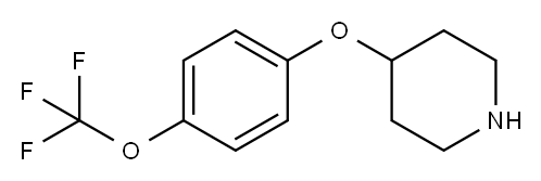 4-[4-(三氟甲氧基)苯氧基]哌啶 结构式
