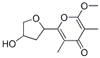 2-Methoxy-3,5-dimethyl-6-(tetrahydro-4-hydroxyfuran-2-yl)-4H-pyran-4-one 结构式