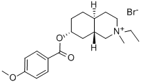 Isoquinolium, 1,2,3,4,4a-alpha,5,6,7,8,8a-beta-decahydro-2-ethyl-7-alp ha-hydroxy-2-methyl-, bromide, p-anisate 结构式