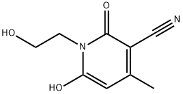 1,2-dihydro-6-hydroxy-1-(2-hydroxyethyl)-4-methyl-2-oxonicotinonitrile  结构式