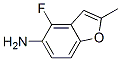 5-Benzofuranamine,  4-fluoro-2-methyl- 结构式