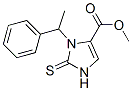 methyl 2,3-dihydro-3-(1-phenylethyl)-2-thioxo-1H-imidazole-4-carboxylate  结构式