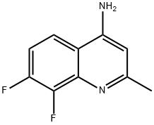 4-AMINO-7,8-DIFLUORO-2-METHYLQUINOLINE 结构式