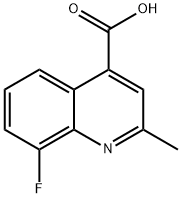 4-QUINOLINECARBOXYLIC ACID, 8-FLUORO-2-METHYL- 结构式