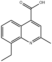 8-乙基-2-甲基-喹啉-4-羧酸 结构式
