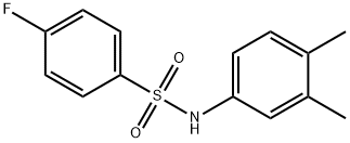 N-(3,4-二甲基苯基)-4-氟苯磺酰胺 结构式