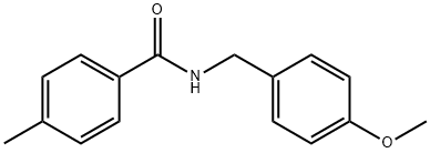 N-(4-甲氧基苄基)-4-甲基苯甲酰胺 结构式