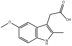 5-甲氧基-2-甲基-3-吲哚乙酸 结构式