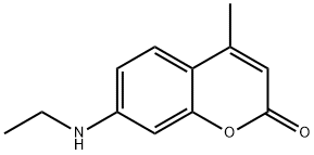 7-(乙基氨基)-4-甲基香豆素 结构式