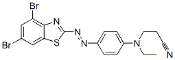 Propanenitrile, 3-[[4-[(4,6-dibromo-2-benzothiazolyl) azo]phenyl]ethylamino]- 结构式