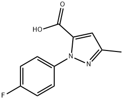 1-(4-FLUOROPHENYL)-3-METHYL-1H-PYRAZOLE-5-CARBOXYLIC ACID 结构式