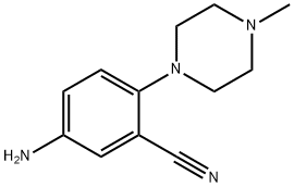 5-氨基-2-(4-甲基哌嗪-1-基)苯甲腈 结构式