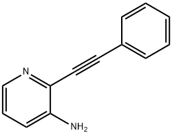 3-氨基-2-苯乙炔基吡啶 结构式