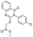 2-((3-(4-氯苯基)-4-氧代-3,4-二氢喹唑啉-2-基)硫代)乙酸甲酯 结构式