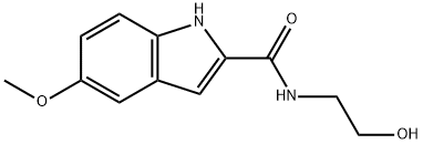 N-(2-Hydroxyethyl)-5-methoxyindole-2-carboxamide 结构式