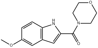 (5-methoxy-1H-indol-2-yl)-morpholin-4-yl-methanone 结构式