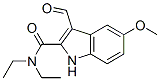 N,N-diethyl-3-formyl-5-methoxy-1H-indole-2-carboxamide 结构式