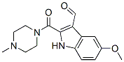 5-methoxy-2-(4-methylpiperazine-1-carbonyl)-1H-indole-3-carbaldehyde 结构式