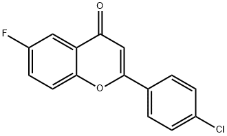 2-(4-氯苯基)-6-氟-4H-色满-4-酮 结构式