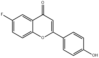 6-FLUORO-4'-HYDROXYFLAVONE 结构式