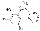 5-(3,5-DIBROMO-2-HYDROXYPHENYL)-1-PHENYLPYRAZOLE 结构式