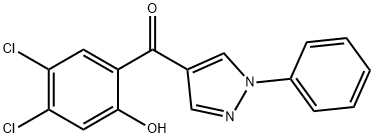 4-(4,5-DICHLORO-2-HYDROXYBENZOYL)-1-PHENYLPYRAZOLE 结构式