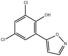 2,4-二氯-6-(5-异恶唑基)苯酚 结构式