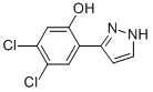 3-(4,5-DICHLORO-2-HYDROXYPHENYL)PYRAZOLE 结构式