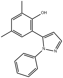 2,4-DIMETHYL-6-(1-PHENYL-1H-PYRAZOL-5-YL)PHENOL 结构式