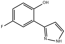 4-氟-2-(1H-吡唑-3-基)苯酚 结构式
