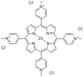 MESO-四(N-甲基-4-吡啶)卟吩四氯化锌 结构式