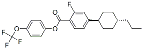 Benzoic acid, 2-fluoro-4-(trans-4-propylcyclohexyl)-, 4-(trifluoromethoxy)phenyl ester 结构式