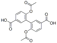 6,6'-Diacetoxy-3,3'-biphenyldicarboxylic acid 结构式