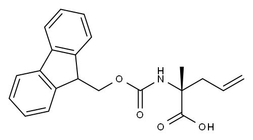 (R)-N-FMOC-2-(2'-PROPYLENYL)ALANINE 结构式