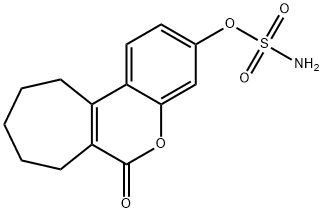 6-oxo-6,7,8,9,10,11-hexahydrocyclohepta[c][1]benzopyran-3-yl sulfaMate 结构式