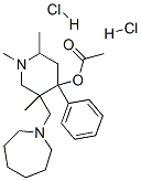 [5-(azepan-1-ylmethyl)-1,2,5-trimethyl-4-phenyl-4-piperidyl] acetate dihydrochloride 结构式