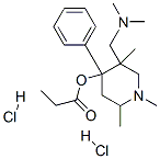[5-(dimethylaminomethyl)-1,2,5-trimethyl-4-phenyl-4-piperidyl] propanoate dihydrochloride 结构式