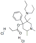 [5-[(dipropylamino)methyl]-1,2,5-trimethyl-4-phenyl-4-piperidyl] propanoate dihydrochloride 结构式