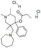 [5-(azepan-1-ylmethyl)-1,2,5-trimethyl-4-phenyl-4-piperidyl] propanoate dihydrochloride 结构式