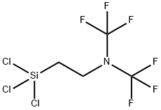 2-(Trichlorosilyl)-N,N-bis(trifluoromethyl)ethanamine 结构式