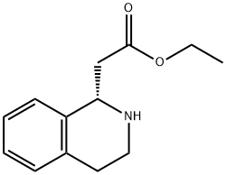 1-Isoquinolineacetic  acid,1,2,3,4-tetrahydro-,ethyl  ester,(1S)- 结构式